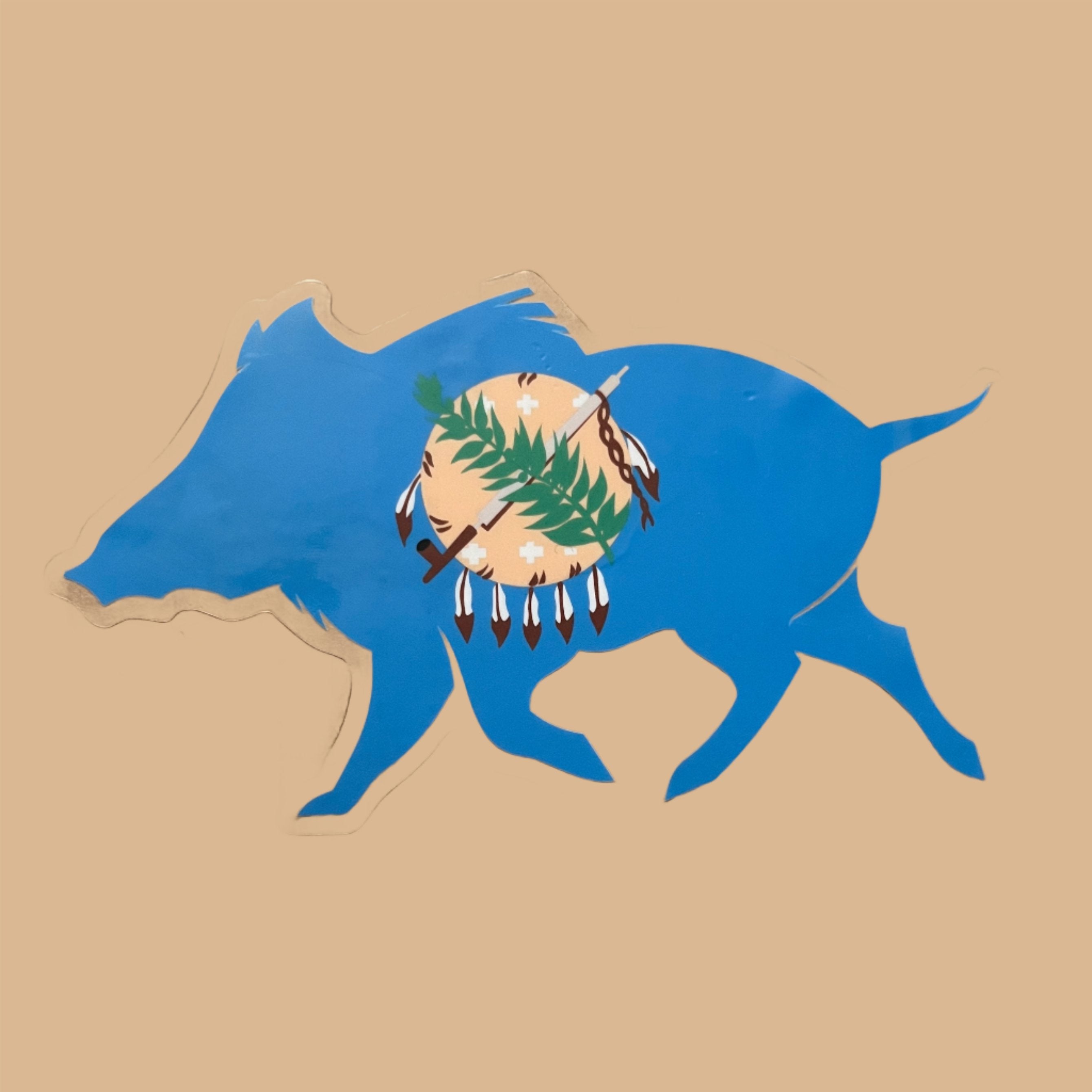 Oklahoma Boar Clear Cut Decal - Wilding Life