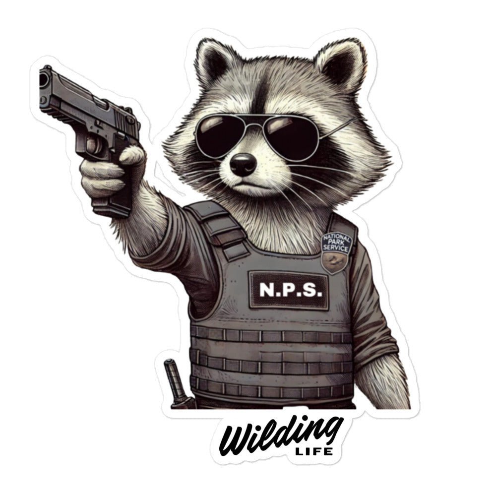 Raccoon Ranger Clear Cut Decal - Wilding Life