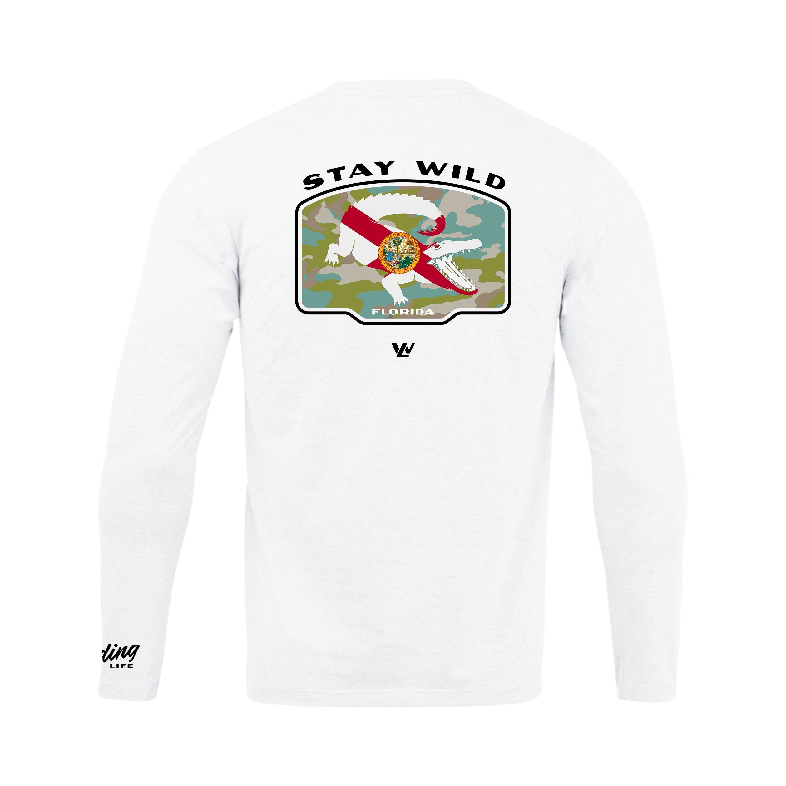 Stay Wild Florida Long Sleeve Performance Tee - gator Edition - Wilding Life