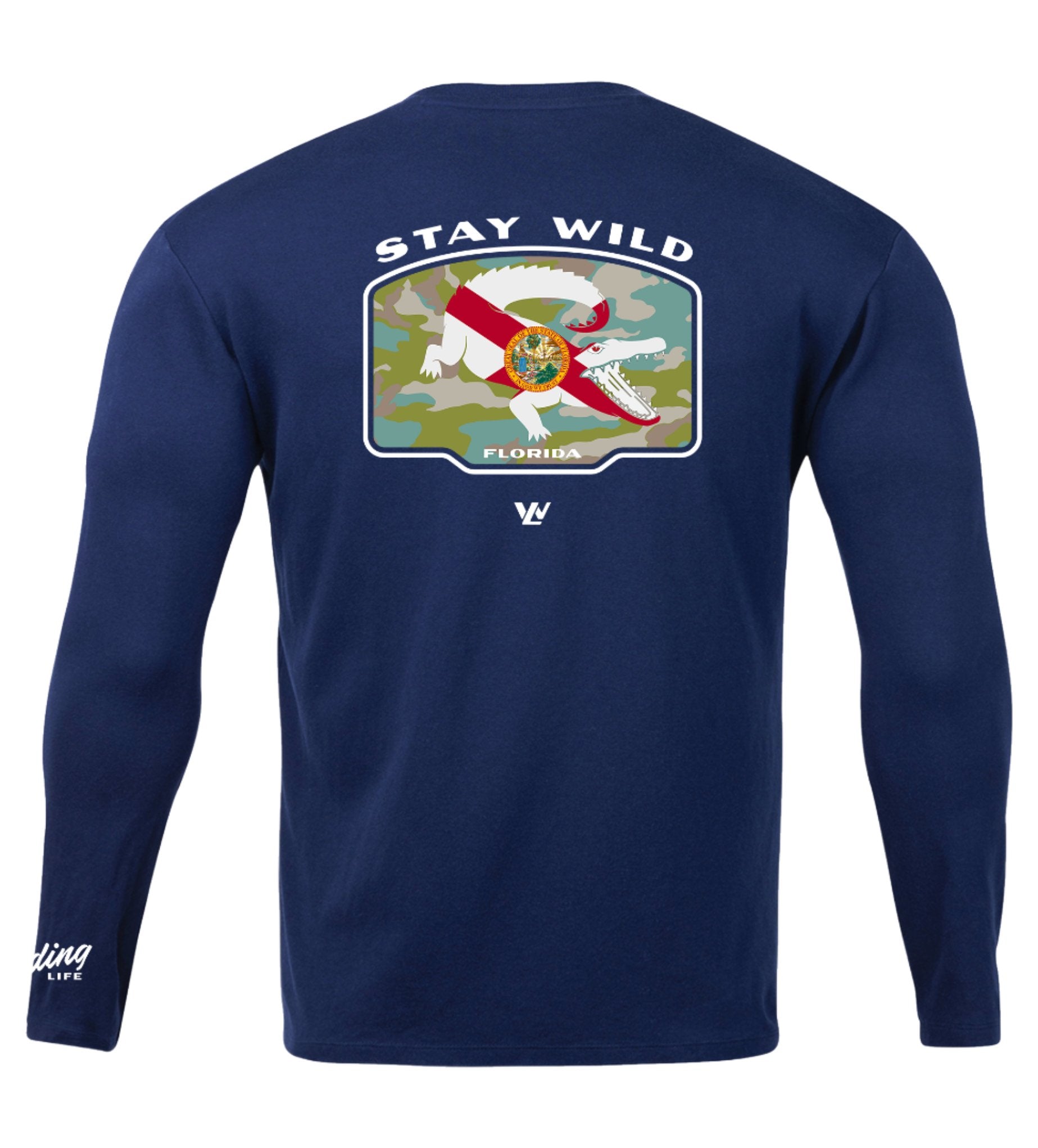 Stay Wild Florida Long Sleeve Performance Tee - gator Edition - Wilding Life