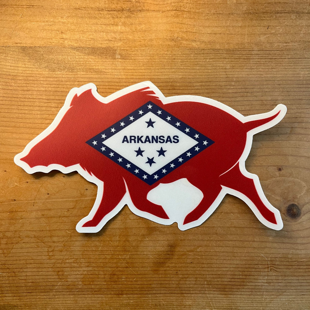 Arkansas Boar Clear Cut Decal - Wilding Life