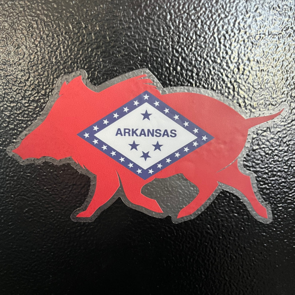 Arkansas Boar Clear Cut Decal - Wilding Life