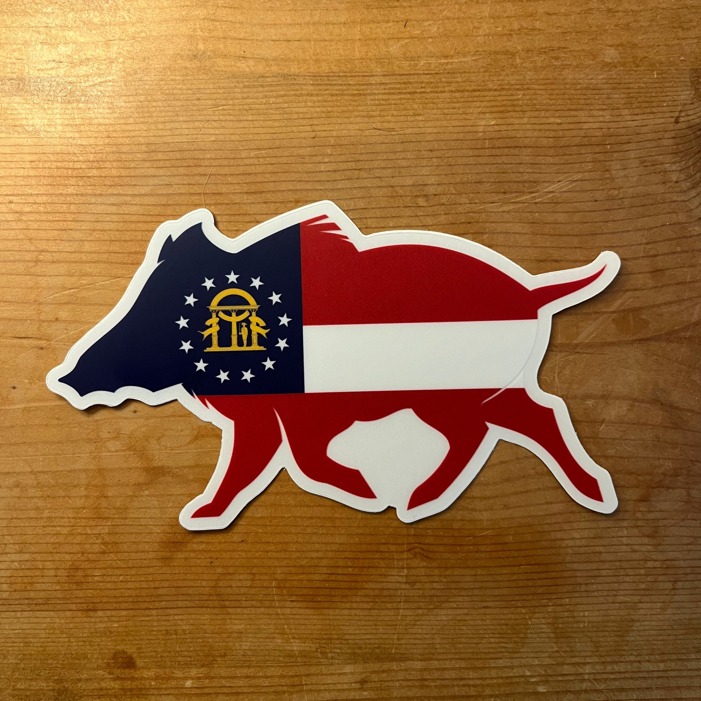 Georgia Boar Clear Cut Decal - Wilding Life