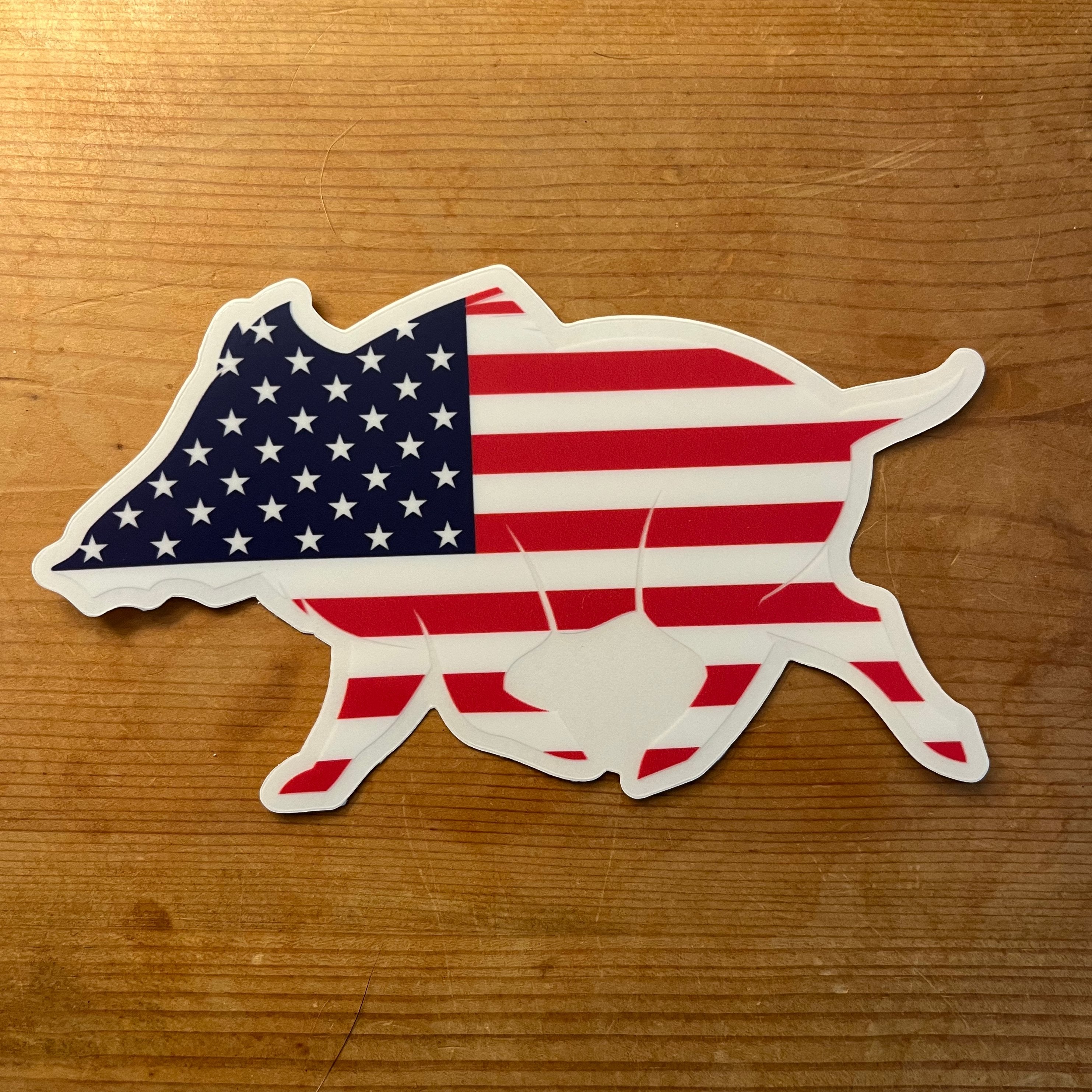 U.S.A. Boar Clear Cut Decal - Wilding Life