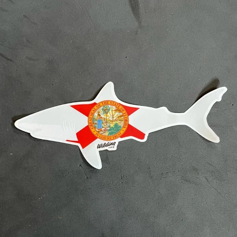 12" Florida Shark Bumper Sticker - Wilding Life