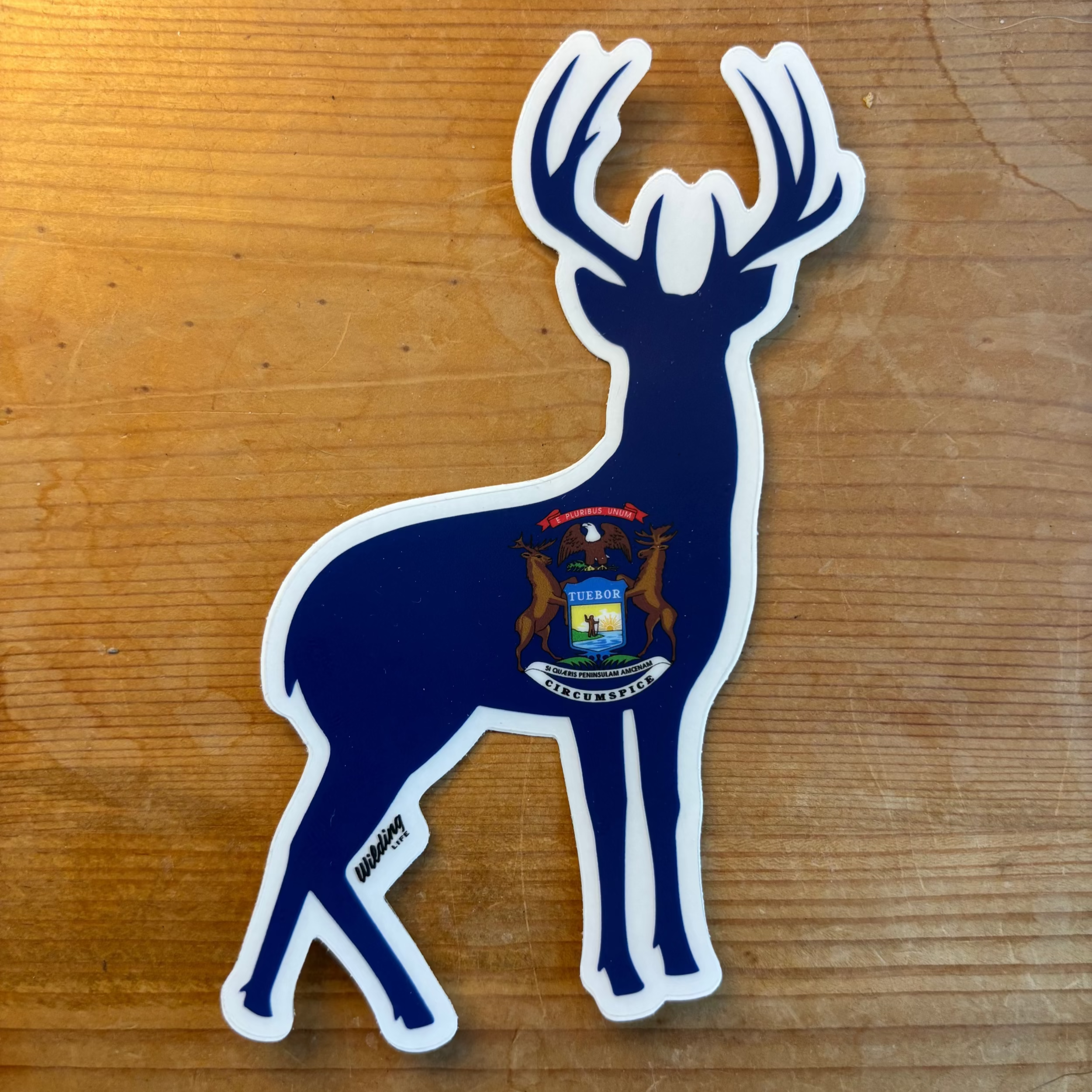 Michigan White Tail Deer Clear Cut Decal