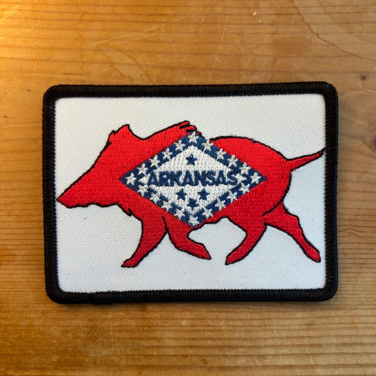Arkansas Boar Embroidered Patch 2.6" x 3.5" - Wilding Life