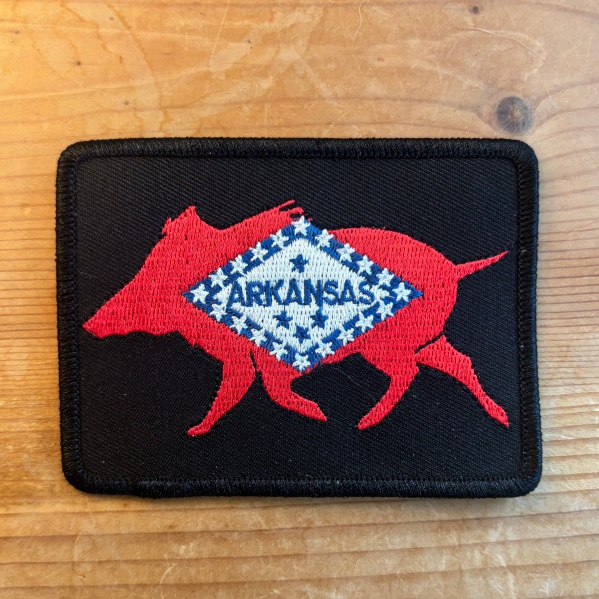 Arkansas Boar Embroidered Patch 2.6" x 3.5" - Wilding Life