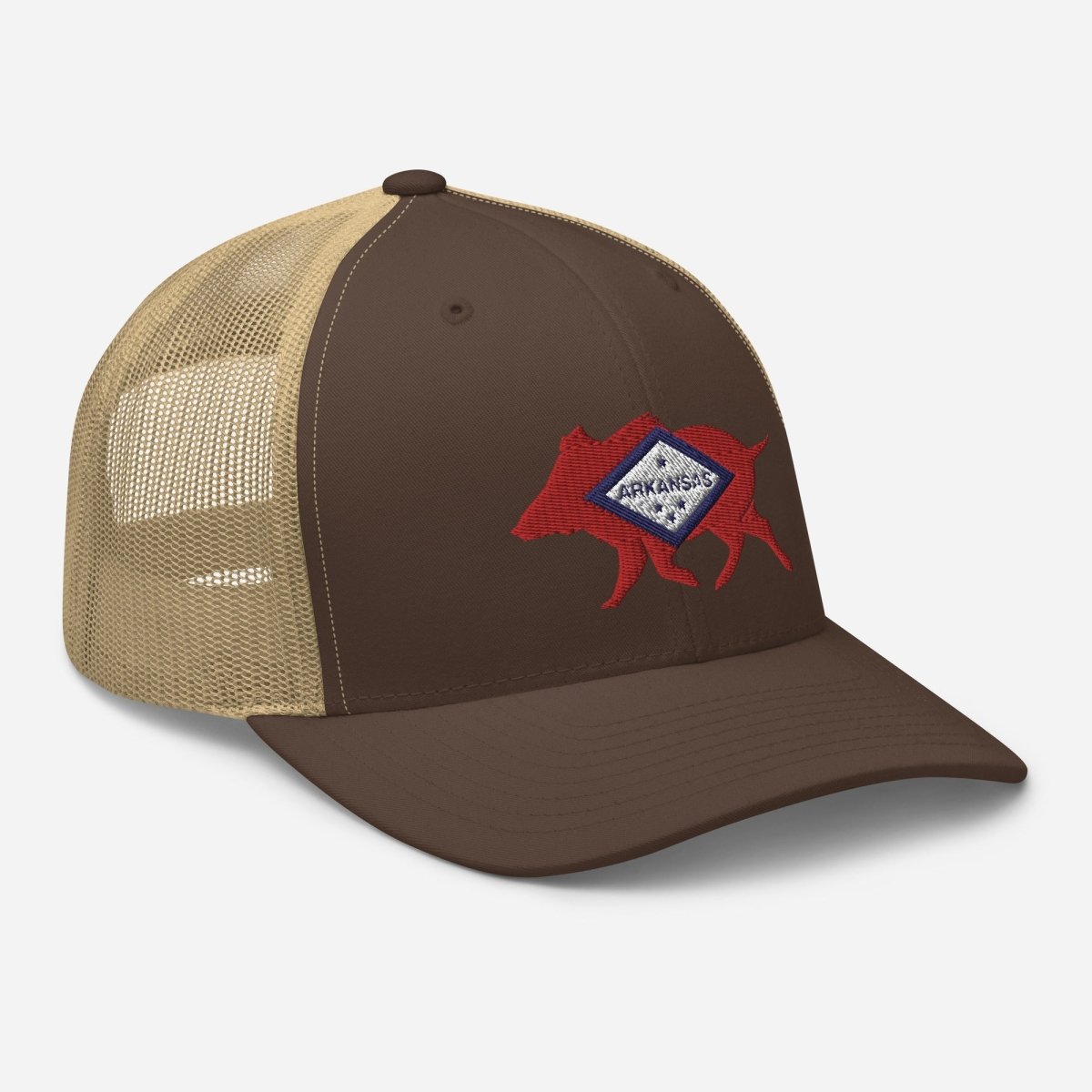 Arkansas Boar Embroidered Trucker Cap - Wilding Life