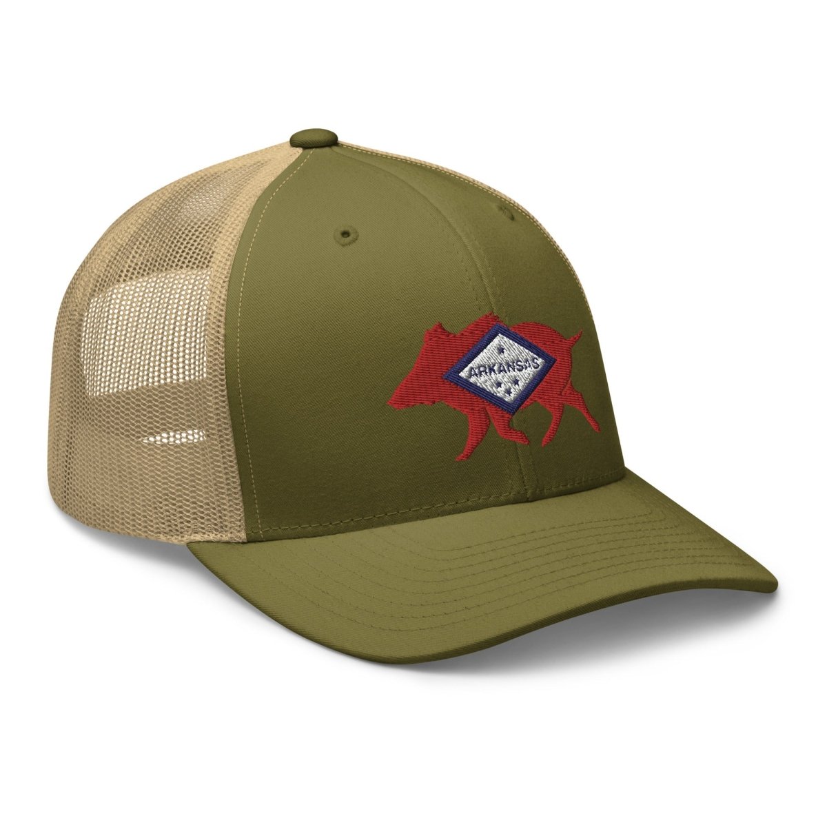 Arkansas Boar Embroidered Trucker Cap - Wilding Life