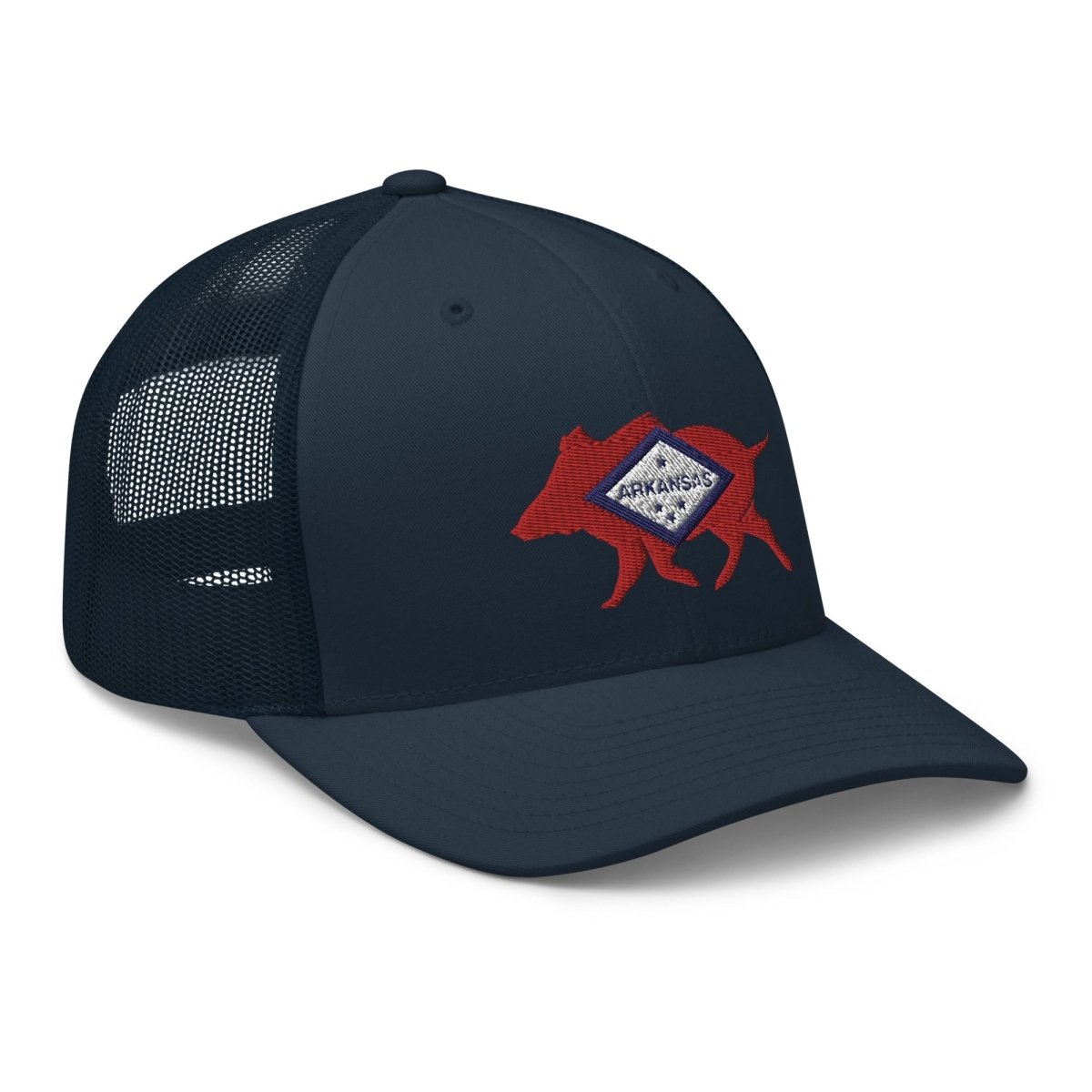 Arkansas Boar Embroidered Trucker Cap - Wilding Life