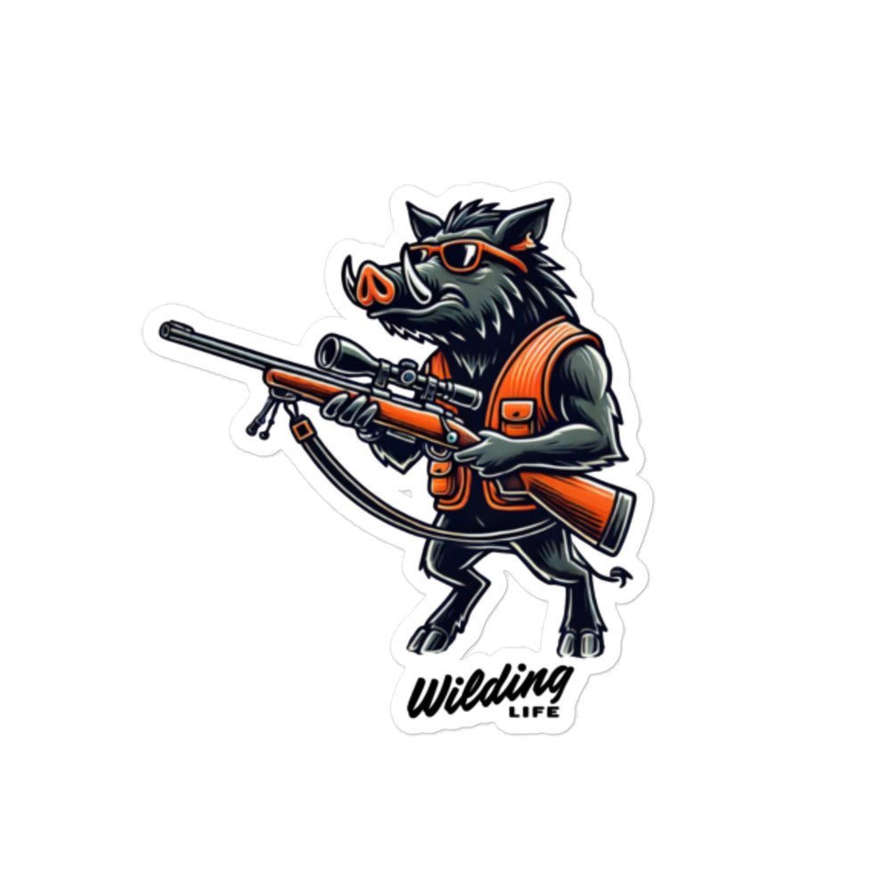 Boar Hunter Clear Cut Decal - Wilding Life