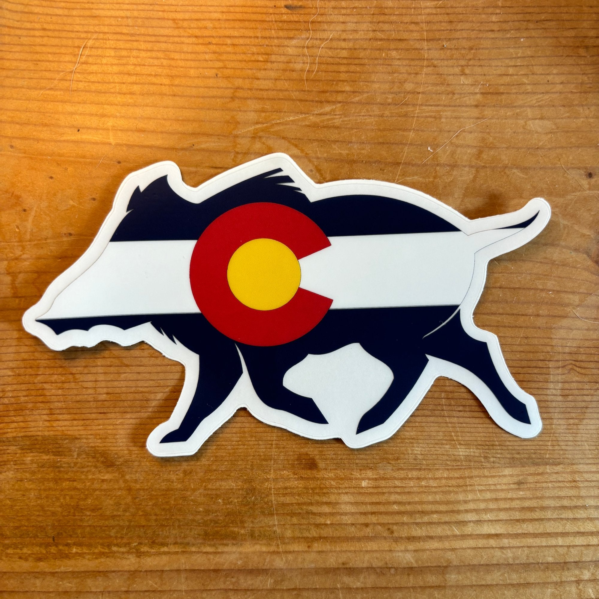 Colorado Boar Clear Cut Decal - Wilding Life