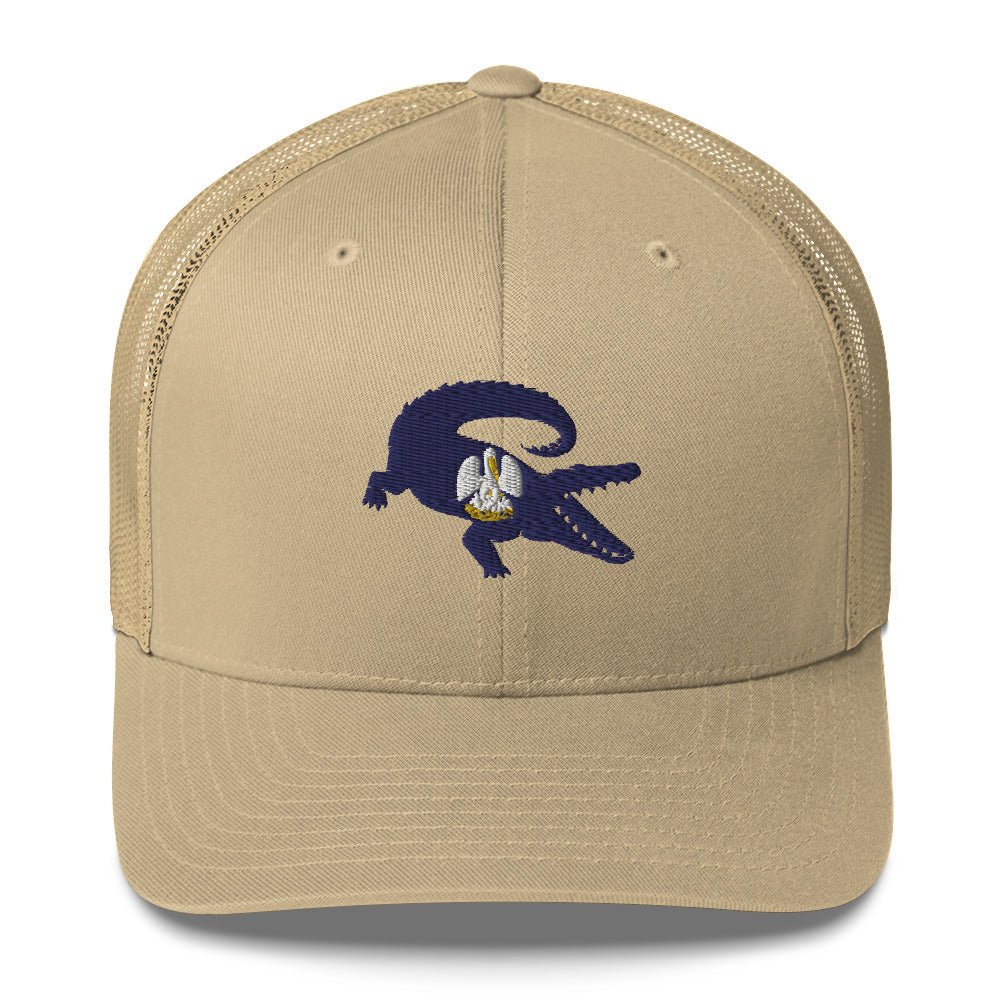 Louisiana Gator Embroidered Trucker Cap - Wilding Life