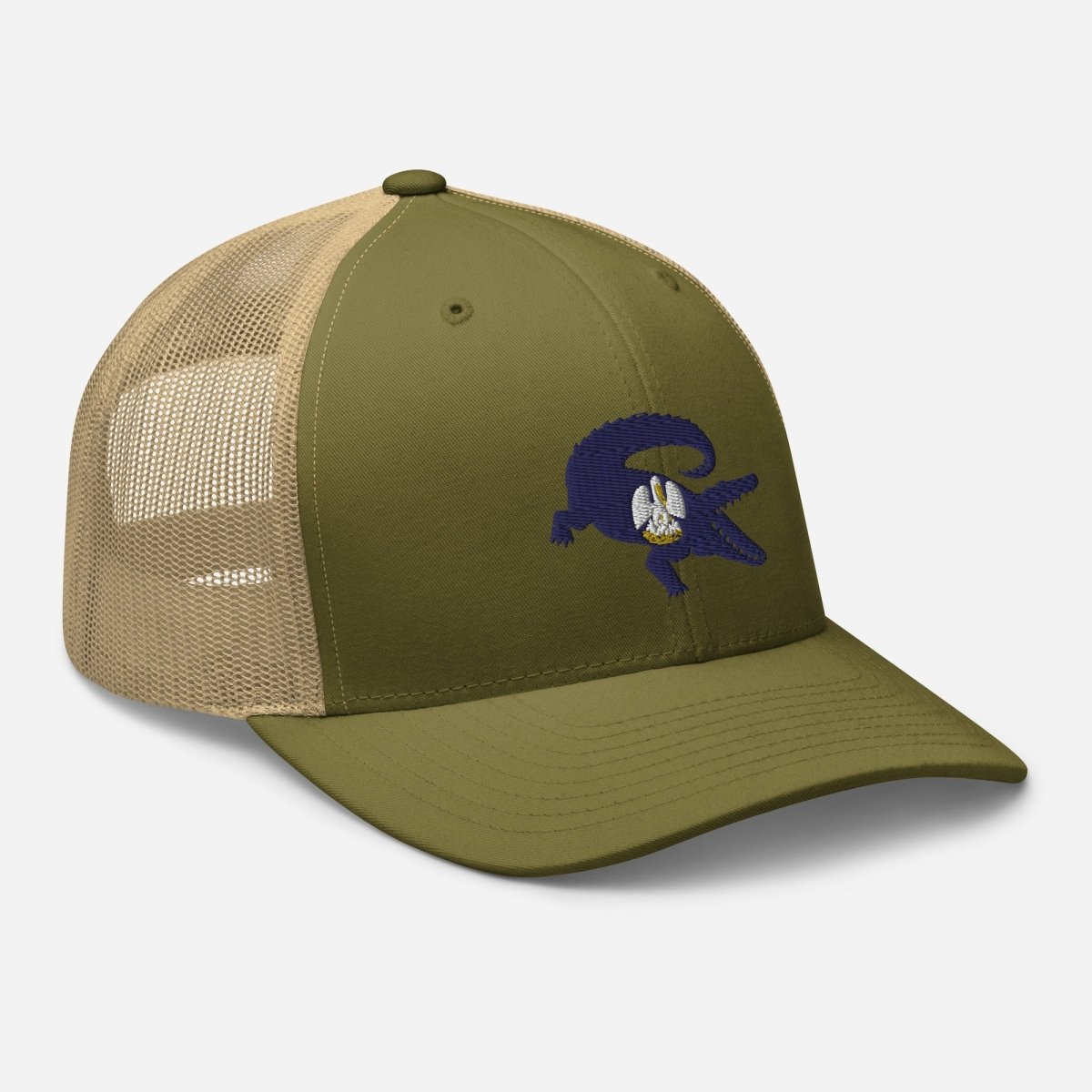 Louisiana Gator Embroidered Trucker Cap - Wilding Life