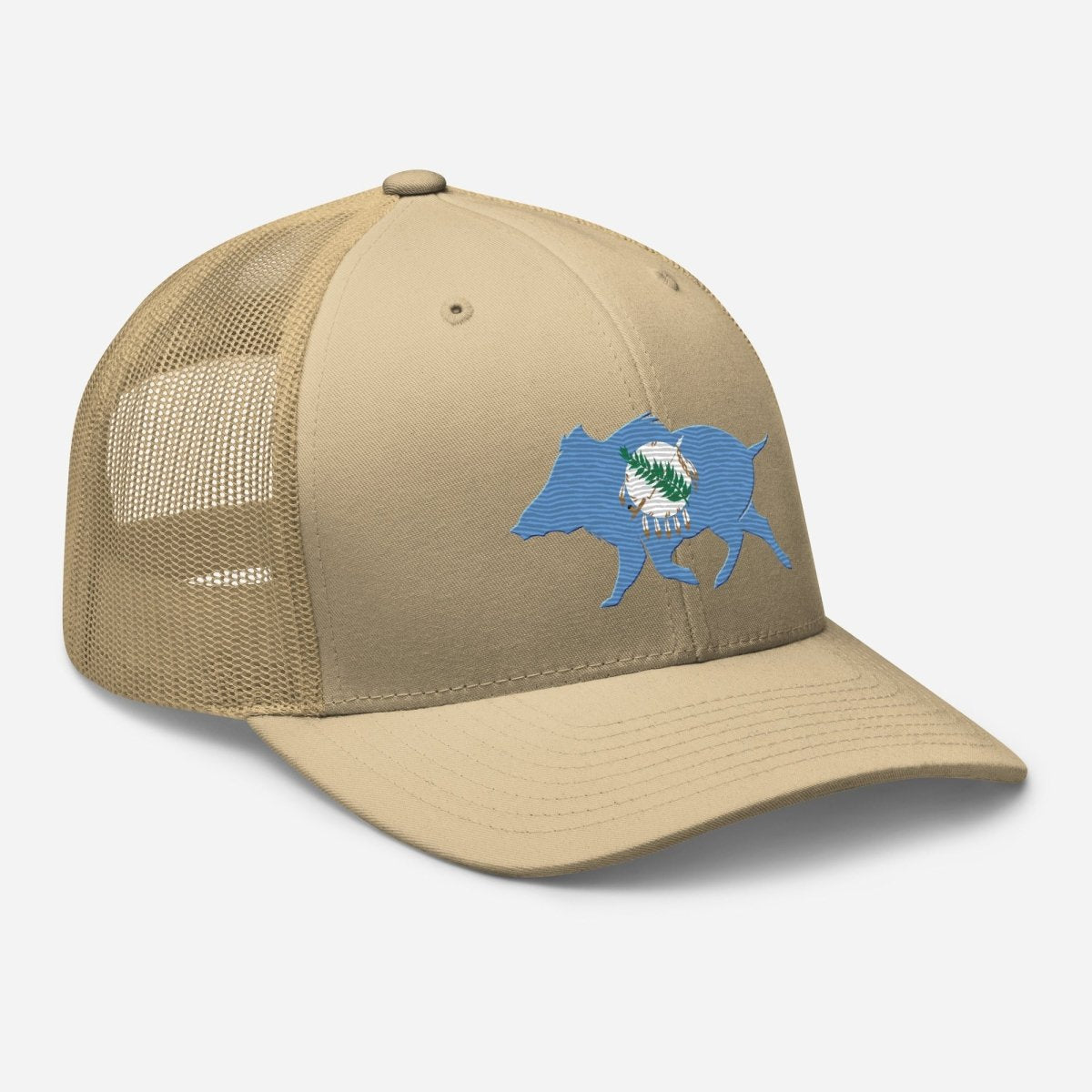 Oklahoma Boar Embroidered Trucker Cap - Wilding Life