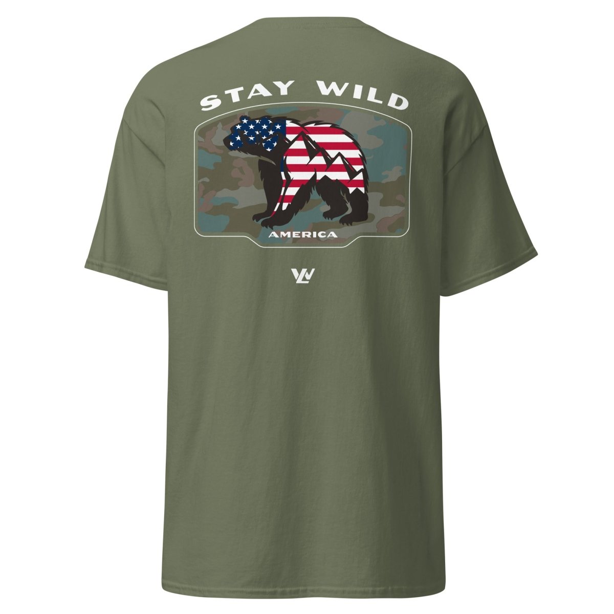 Stay Wild America Mountain Bear T-Shirt - Wilding Life