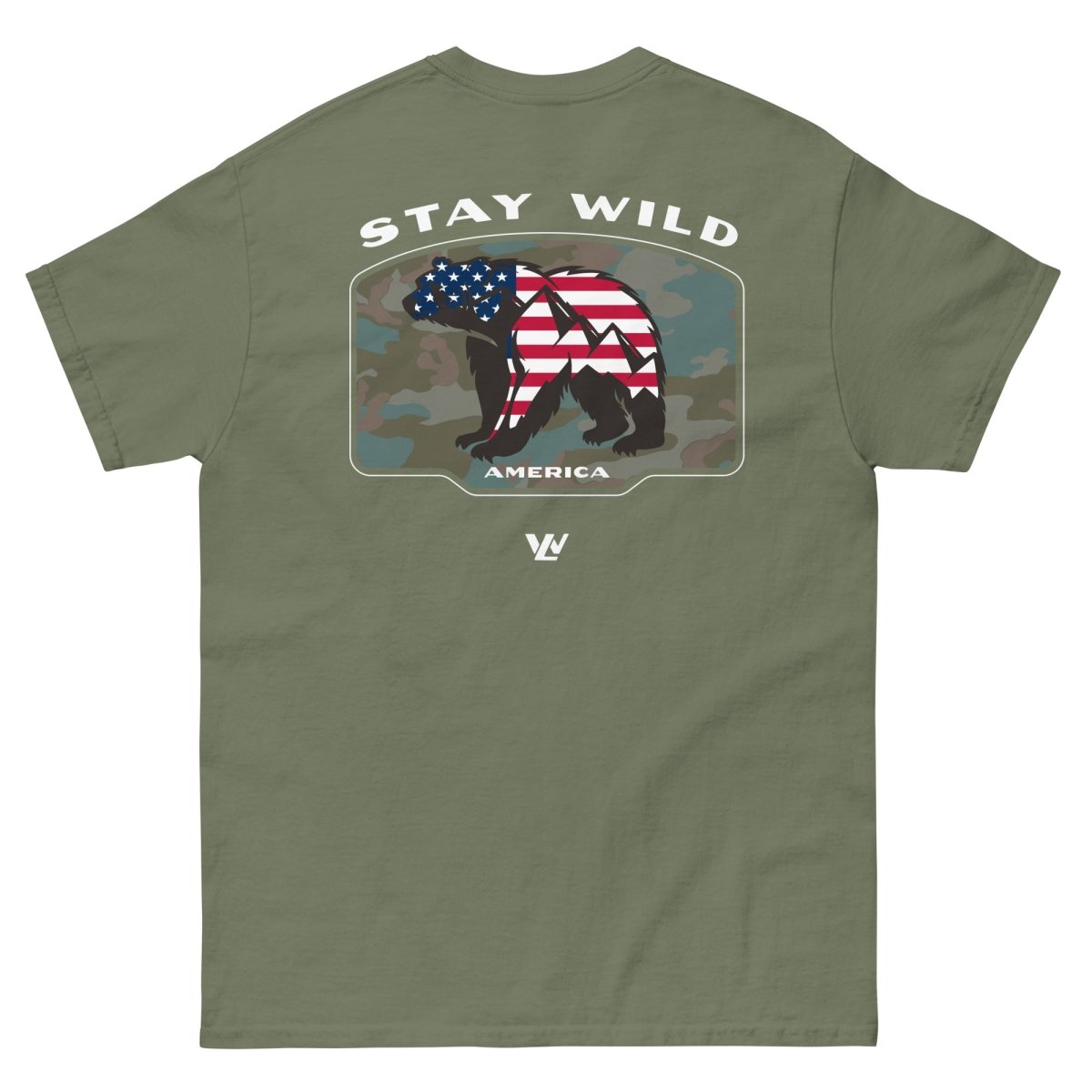 Stay Wild America Mountain Bear T-Shirt - Wilding Life