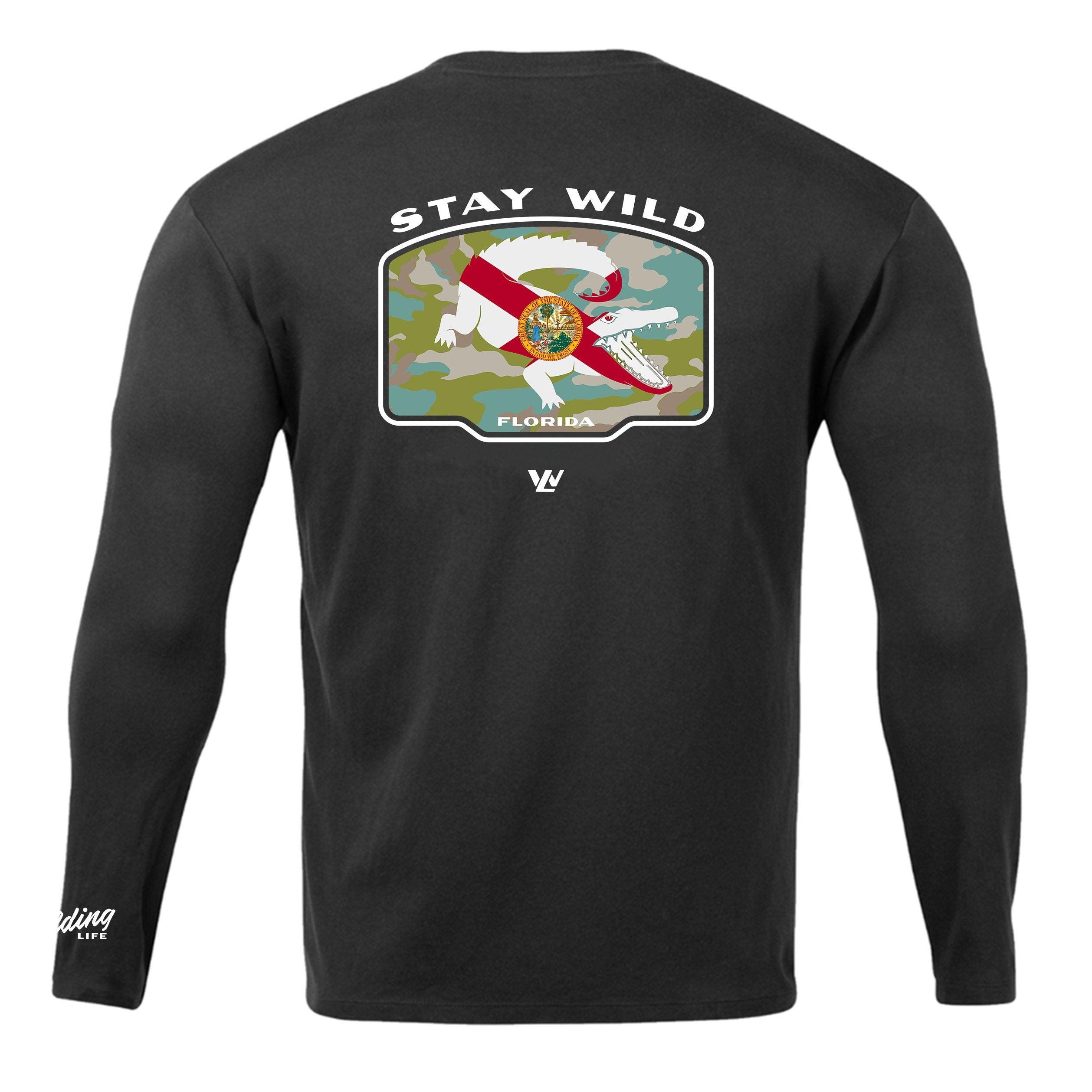 Stay Wild Florida Long Sleeve Performance Tee - gator Edition - Wilding Life
