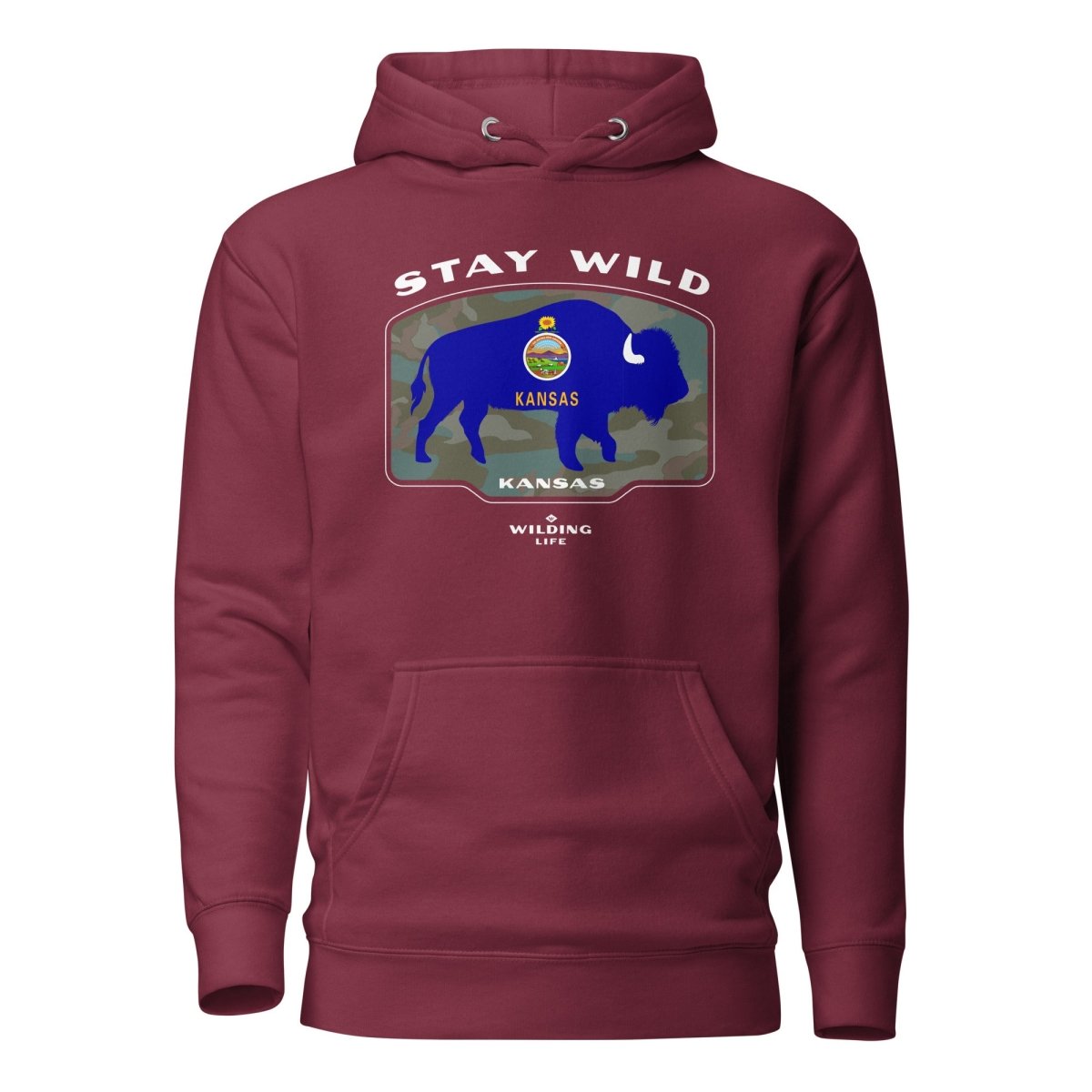 Stay Wild Kansas Bison Hoodie - Wilding Life