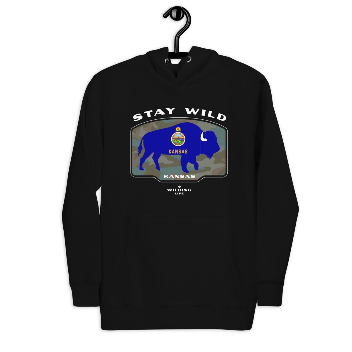 Stay Wild Kansas Bison Hoodie - Wilding Life