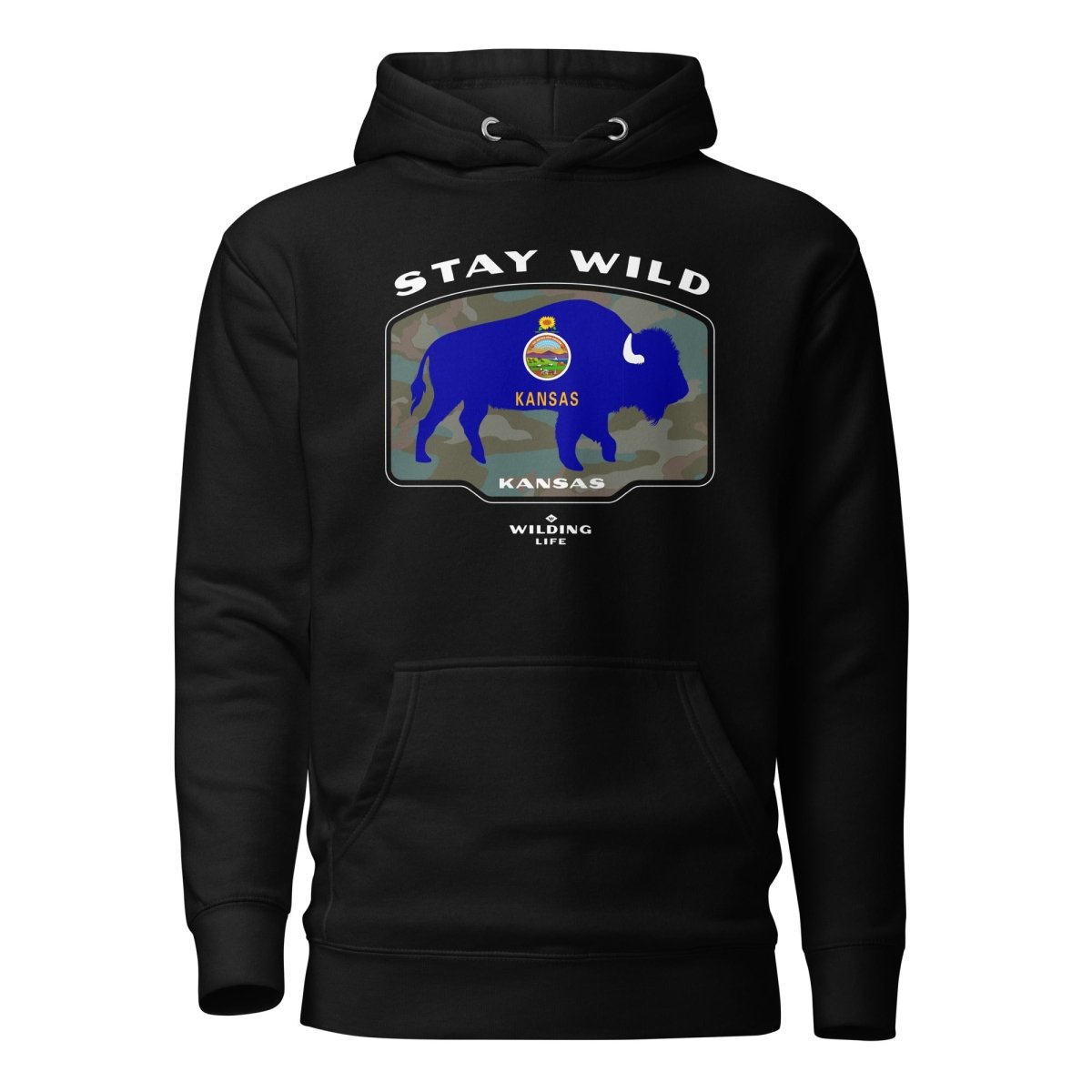 Stay Wild Kansas Bison Hoodie - Wilding Life
