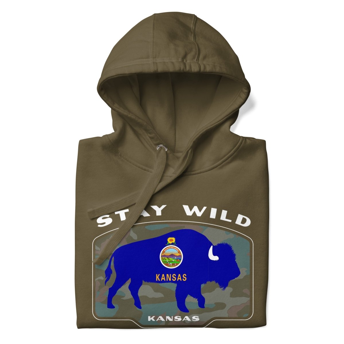 Stay Wild Kansas Bison Hoodie - Wilding Life