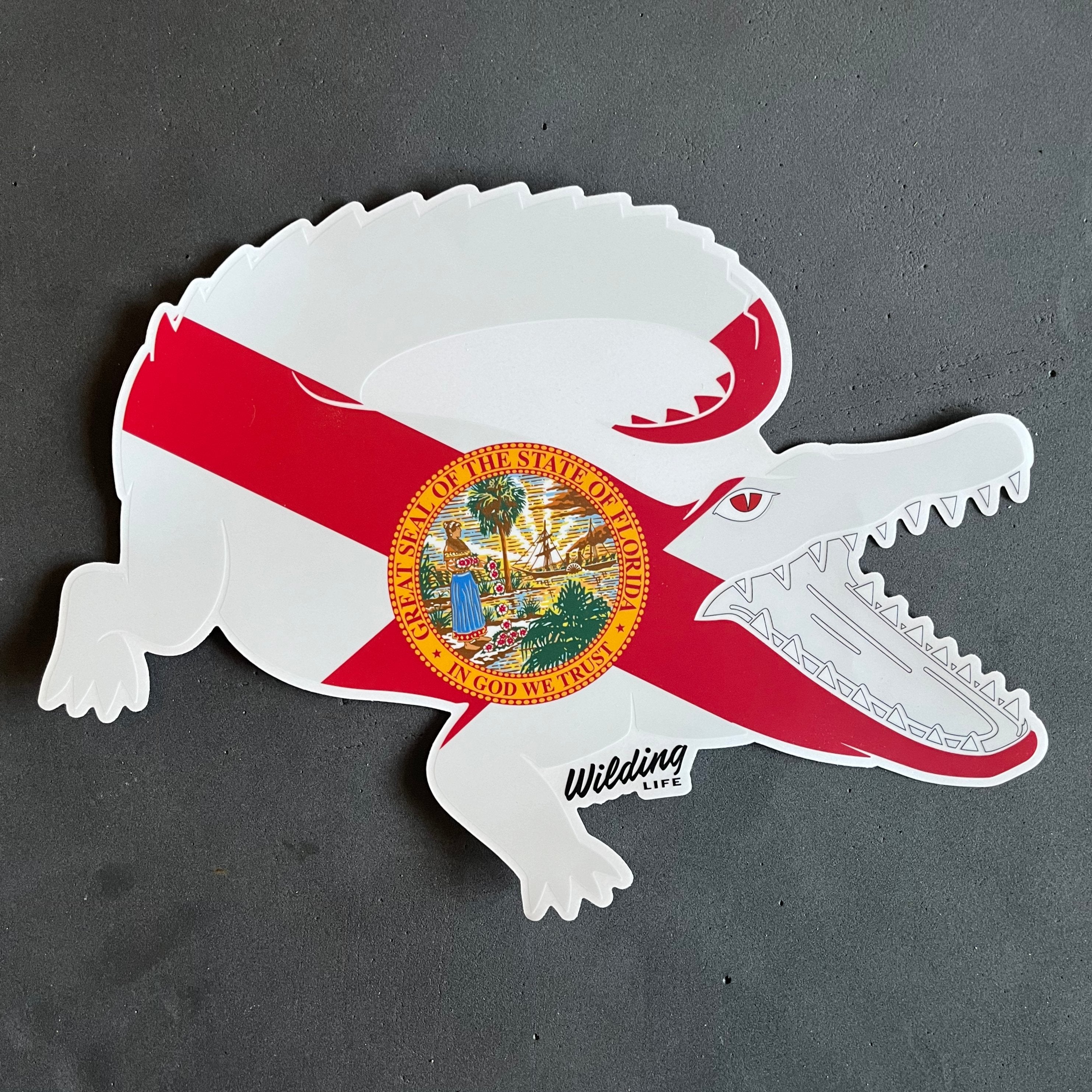 12" Florida Gator Bumper Sticker - Wilding Life