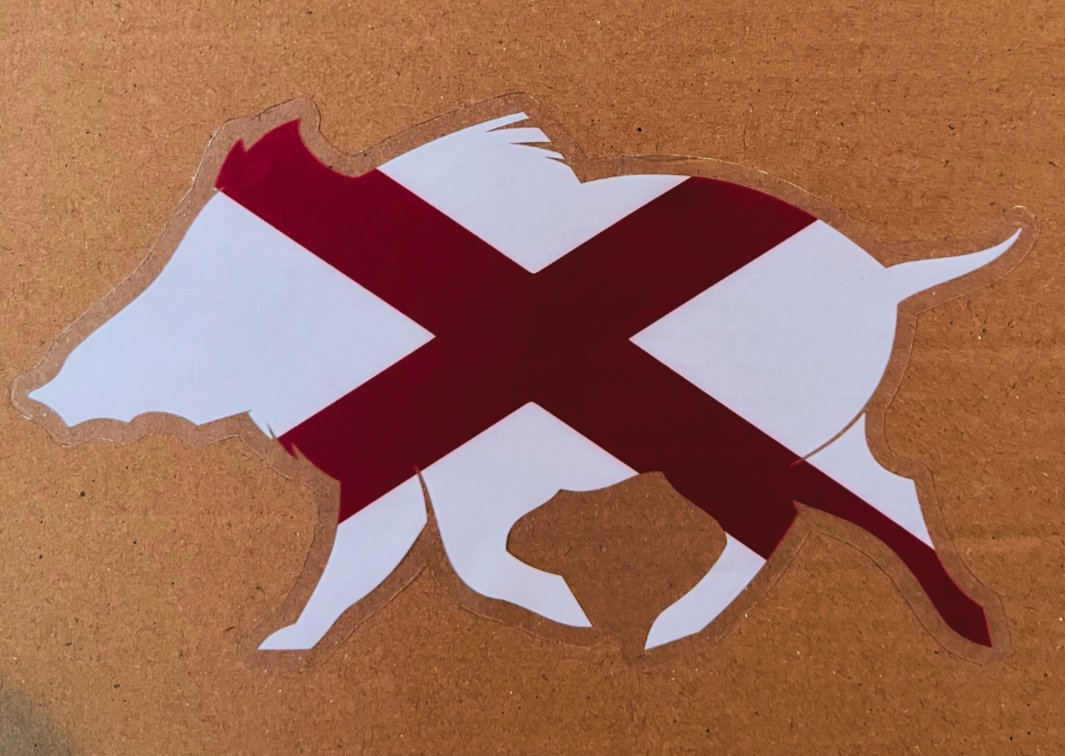 Alabama Boar Clear Cut Decal - Wilding Life
