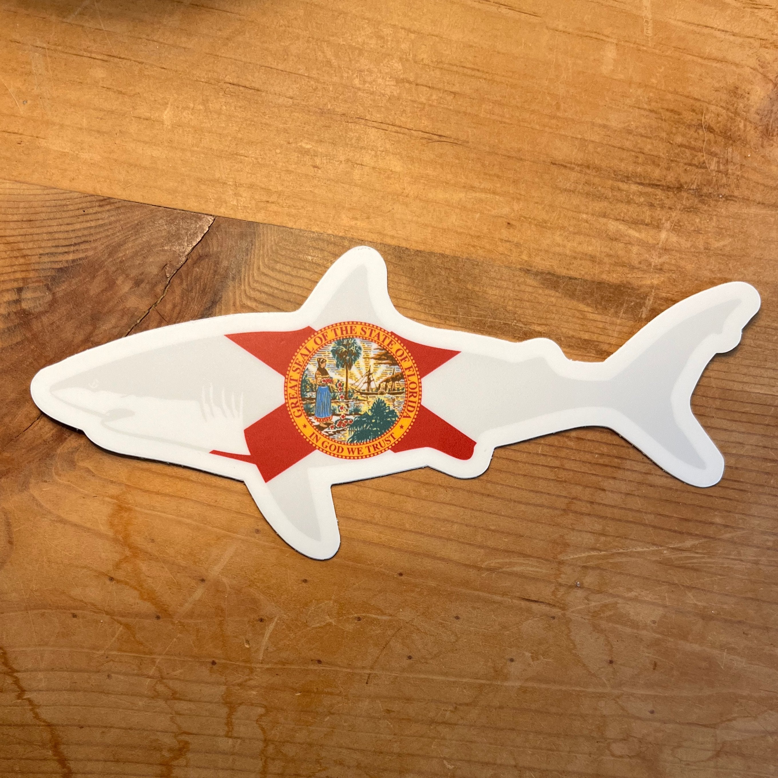 Florida Shark Die Cut Decal - Wilding Life