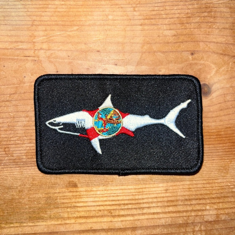 Florida Shark Embroidered Patch - Wilding Life