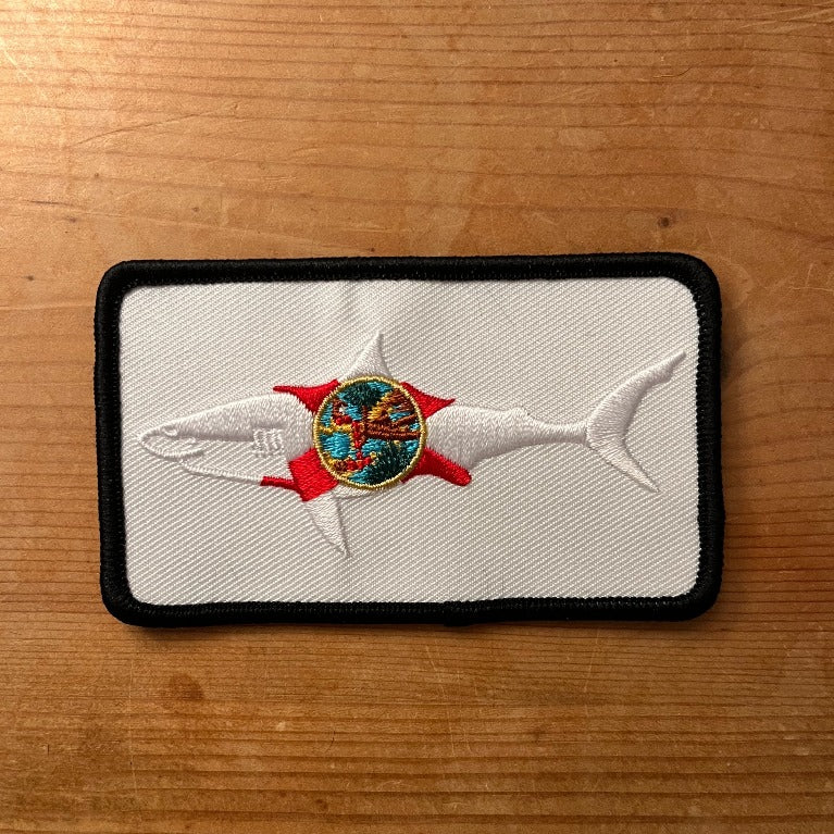 Florida Shark Embroidered Patch - Wilding Life