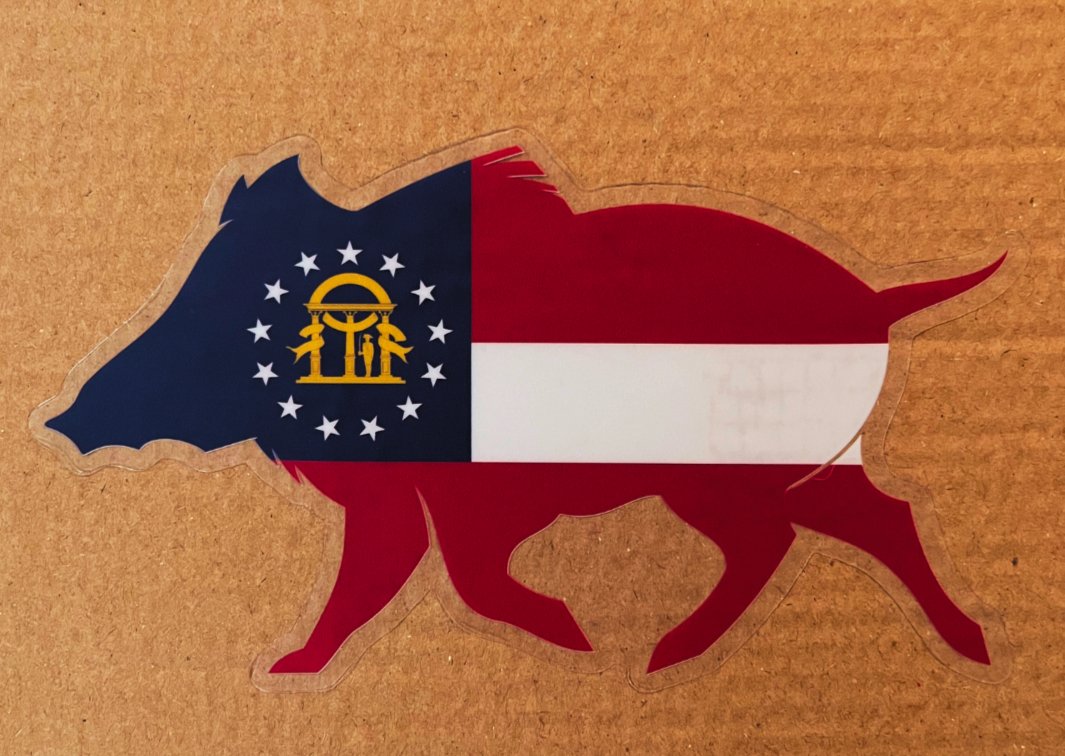 Georgia Boar Clear Cut Decal - Wilding Life