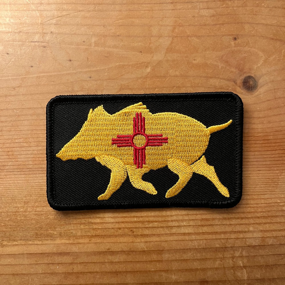 New Mexico Boar Embroidered Patch - Wilding Life