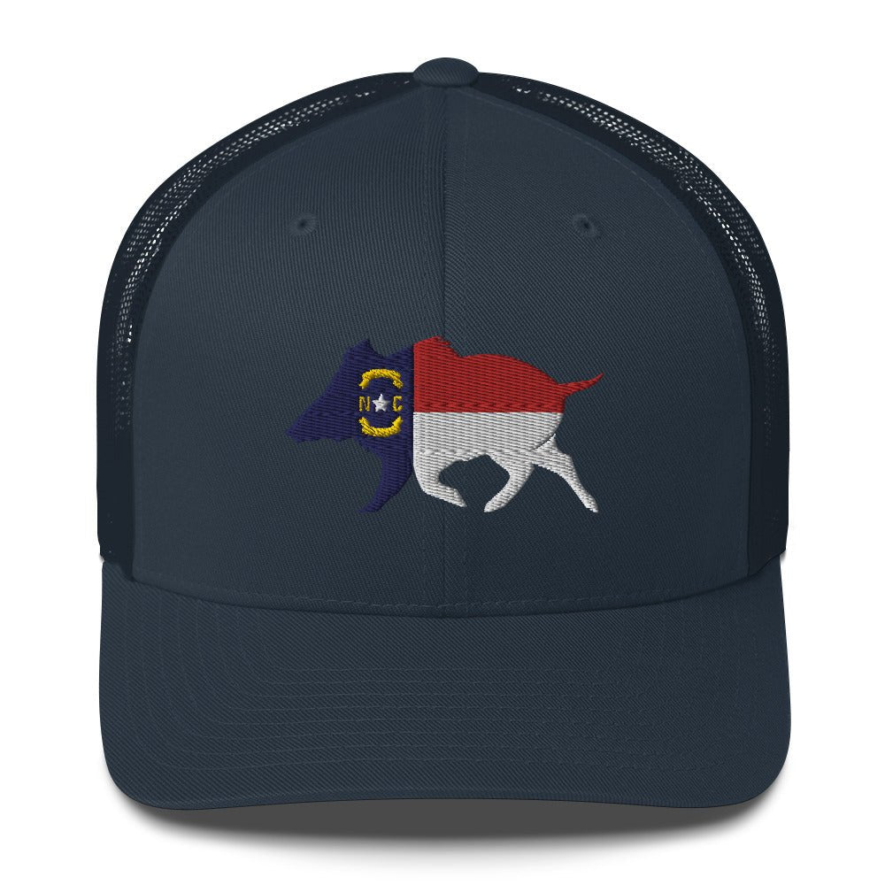 North Carolina Boar Trucker Cap - Wilding Life