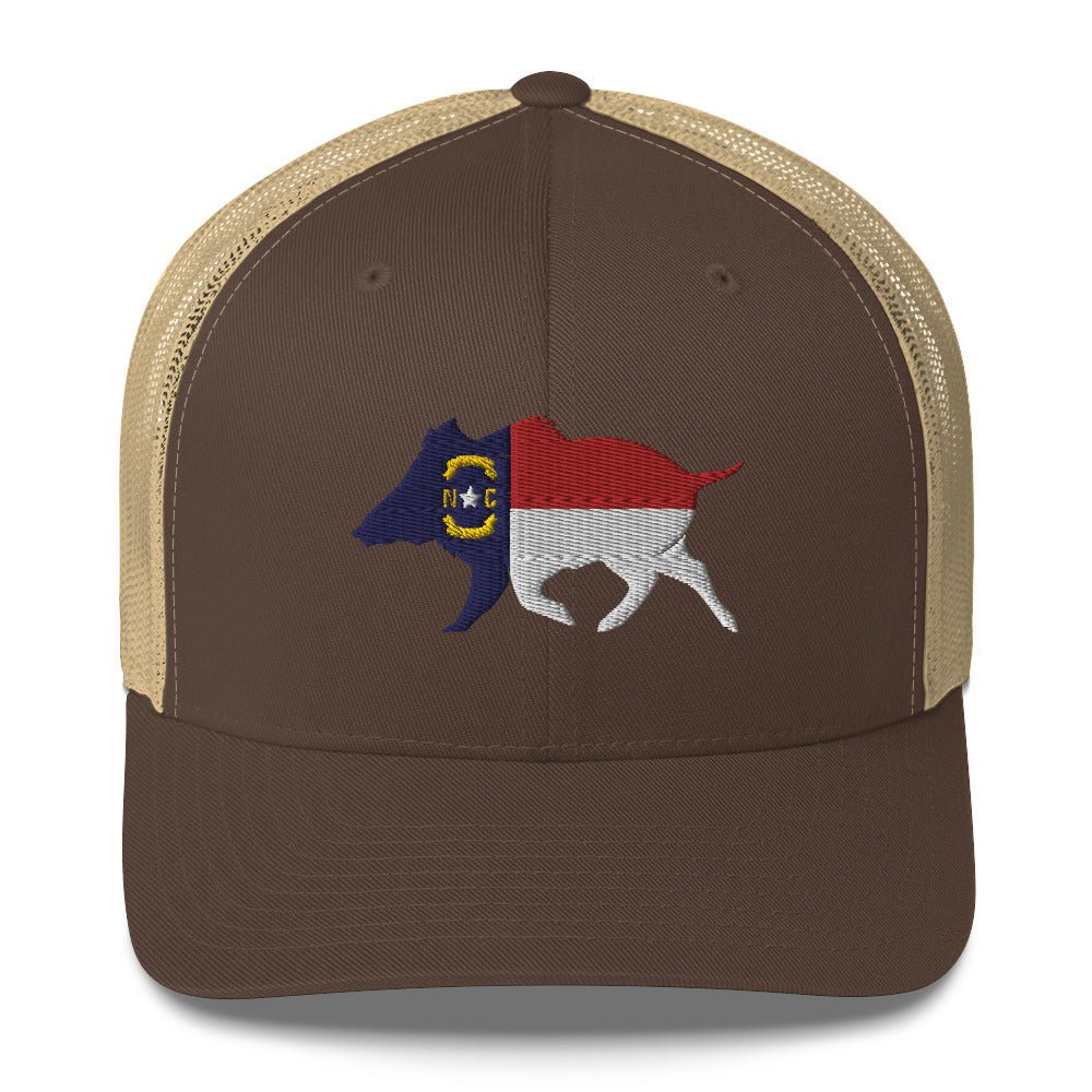 North Carolina Boar Trucker Cap - Wilding Life