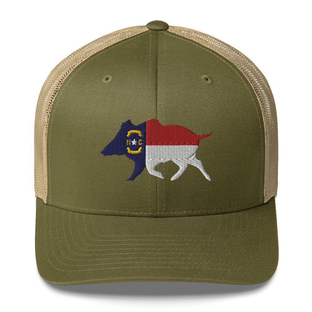North Carolina Boar Trucker Cap - Wilding Life